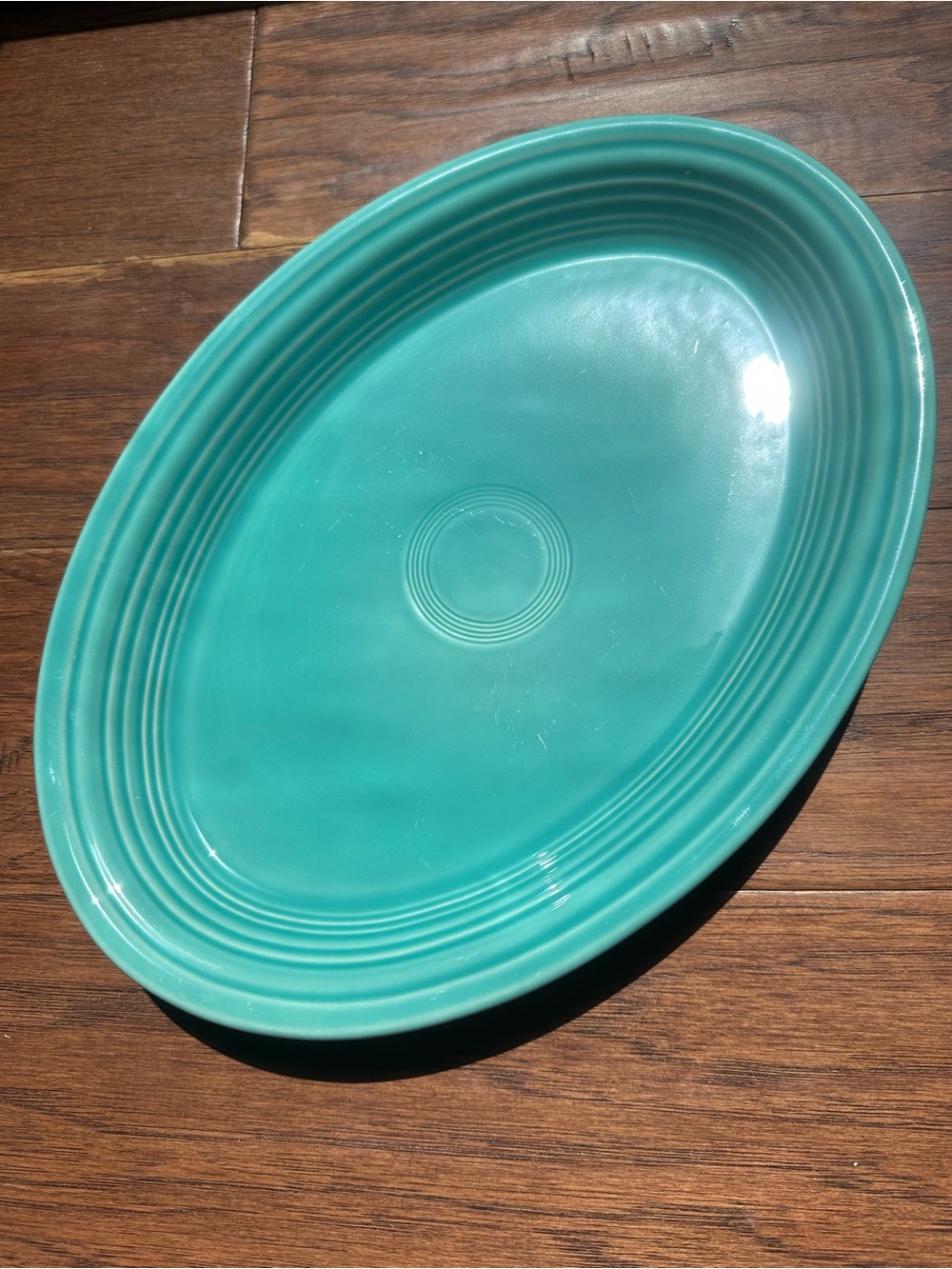 Fiesta Ware Turquoise Oval Platter 13.5” x 9.75”
